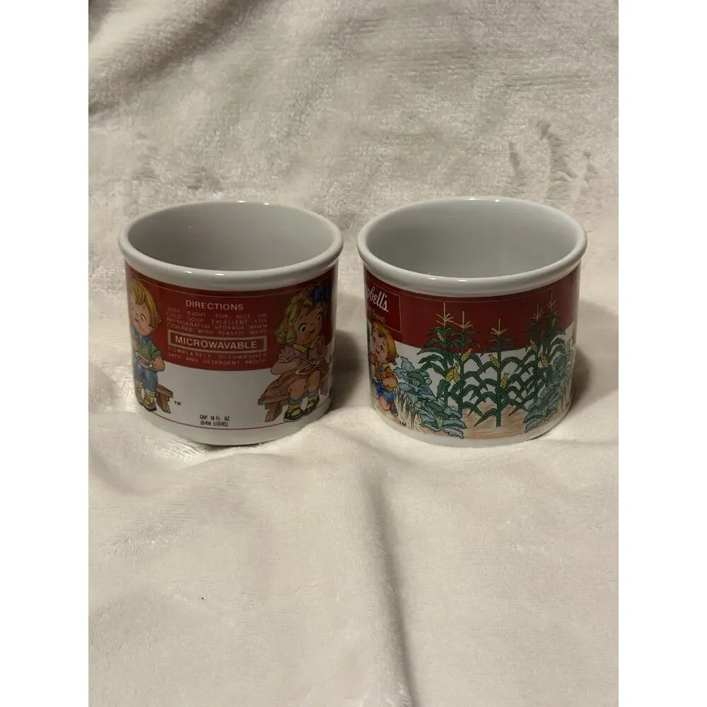 Campbells Soup Mugs Vintage 1999 By Westwood - Set of 2 Collectible Kitchenware